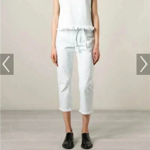 Marques ‘Almeida frayed trim crop denim - Picture 1 of 15